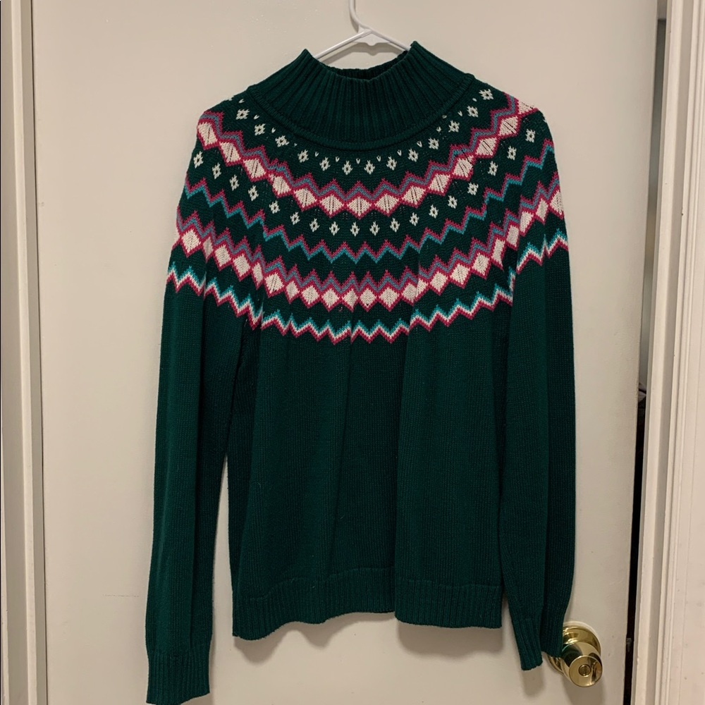 Green Fair Isle Sweater